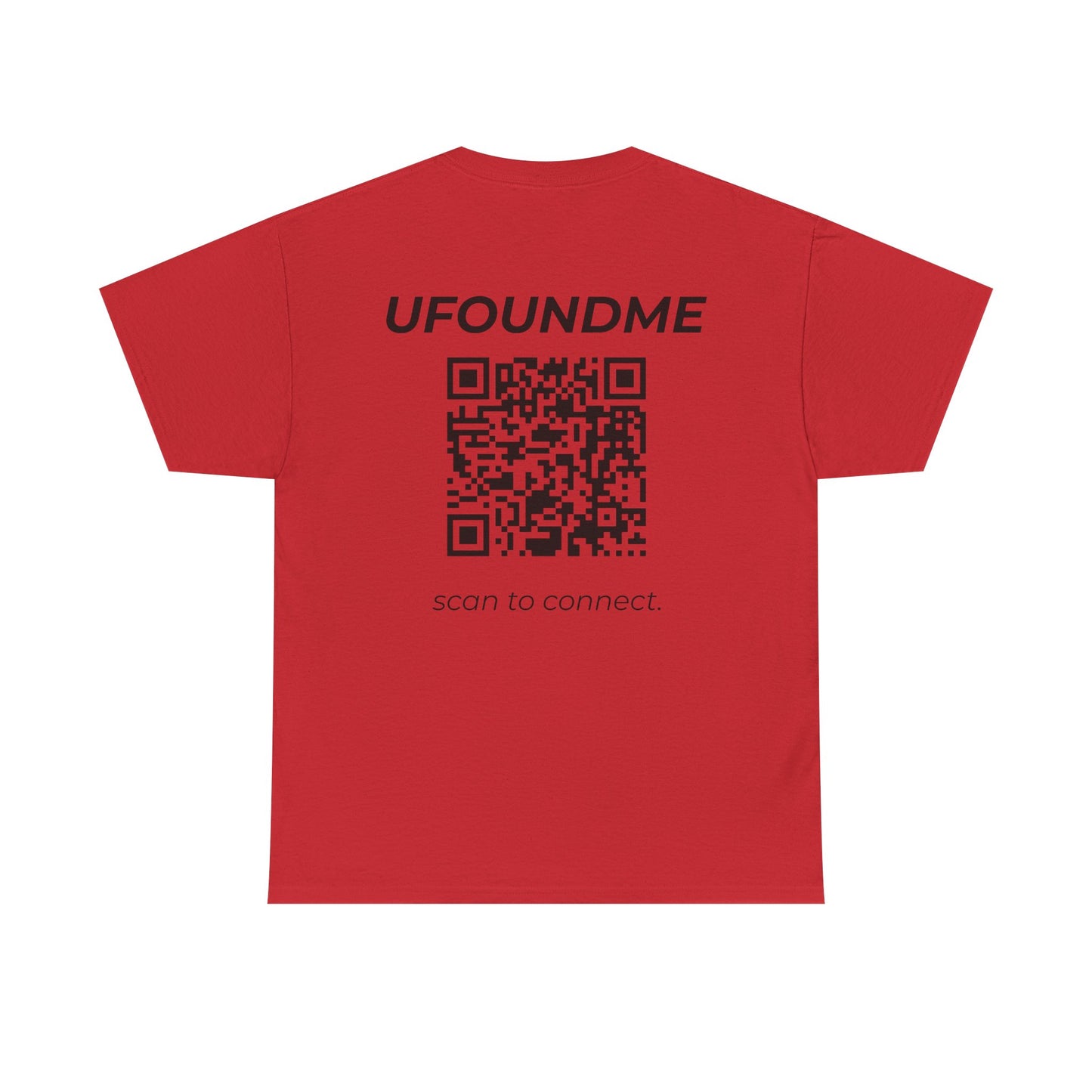 UfoundMe Basic Heavy Cotton Tee – Unisex QR Streetwear Shirt