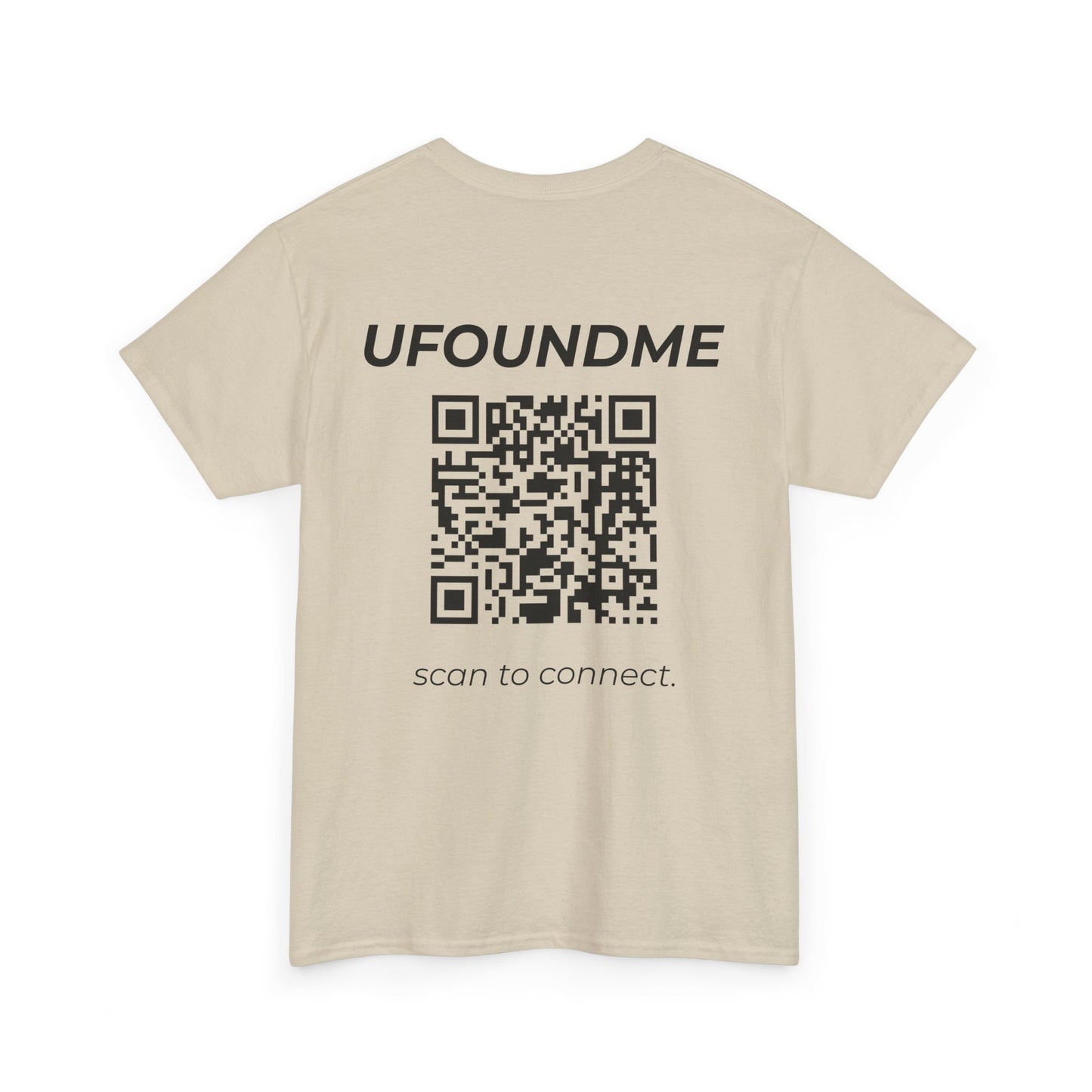 UfoundMe Basic Heavy Cotton Tee – Unisex QR Streetwear Shirt