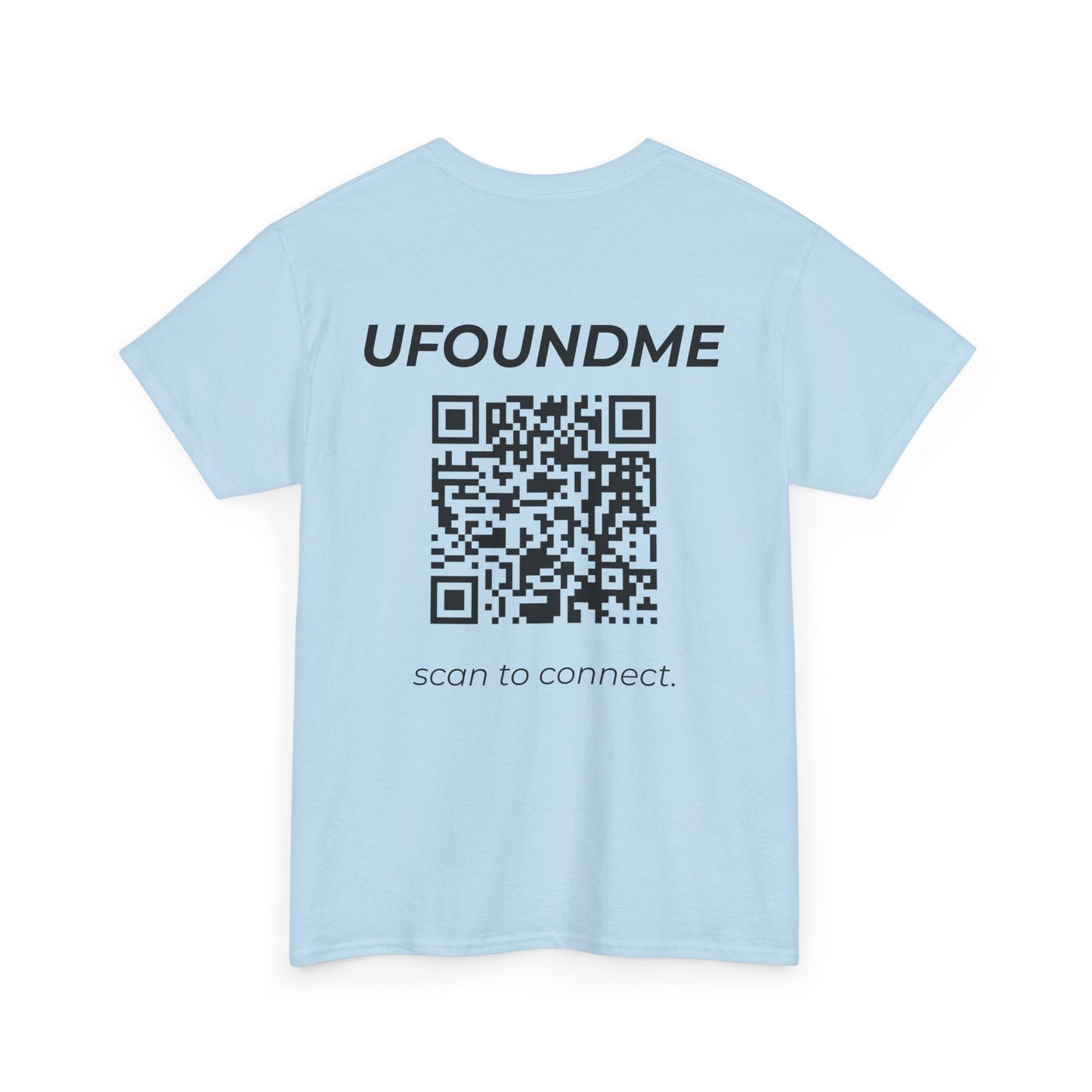 UfoundMe Basic Heavy Cotton Tee – Unisex QR Streetwear Shirt