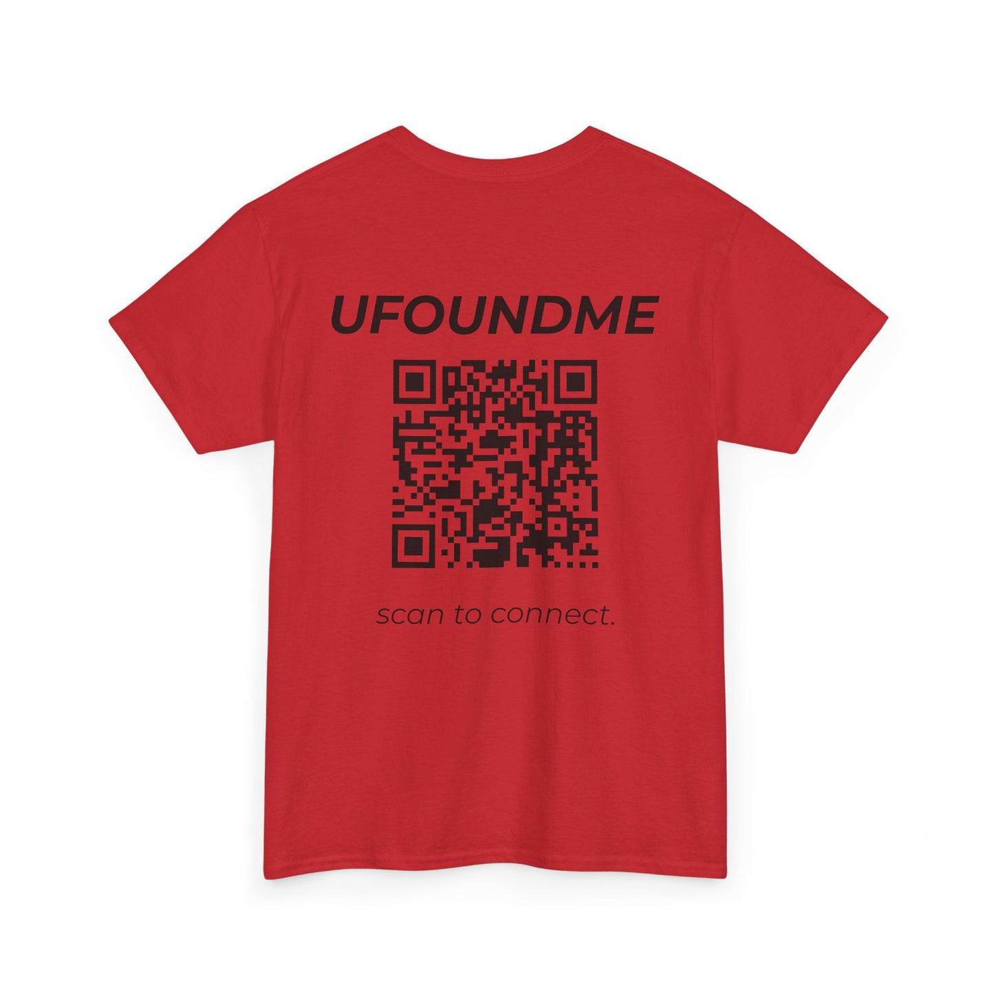 UfoundMe Basic Heavy Cotton Tee – Unisex QR Streetwear Shirt