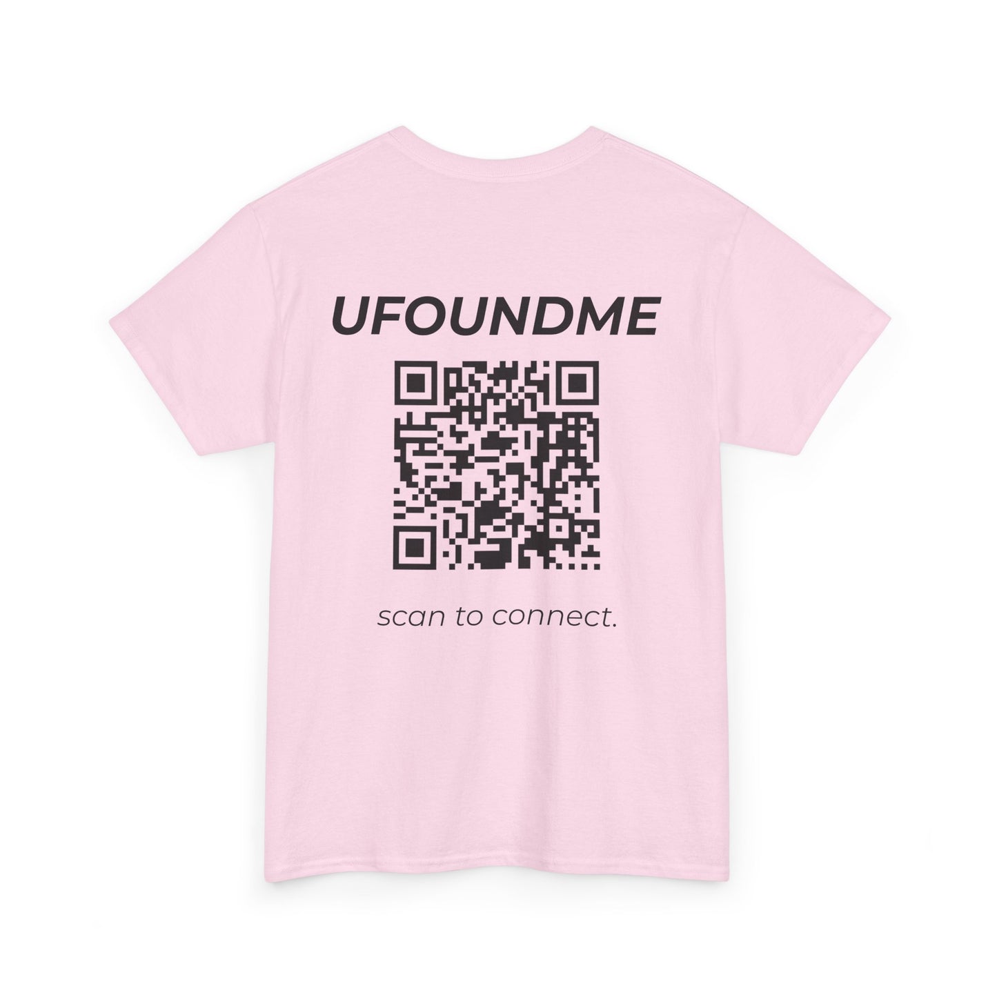UfoundMe Basic Heavy Cotton Tee – Unisex QR Streetwear Shirt