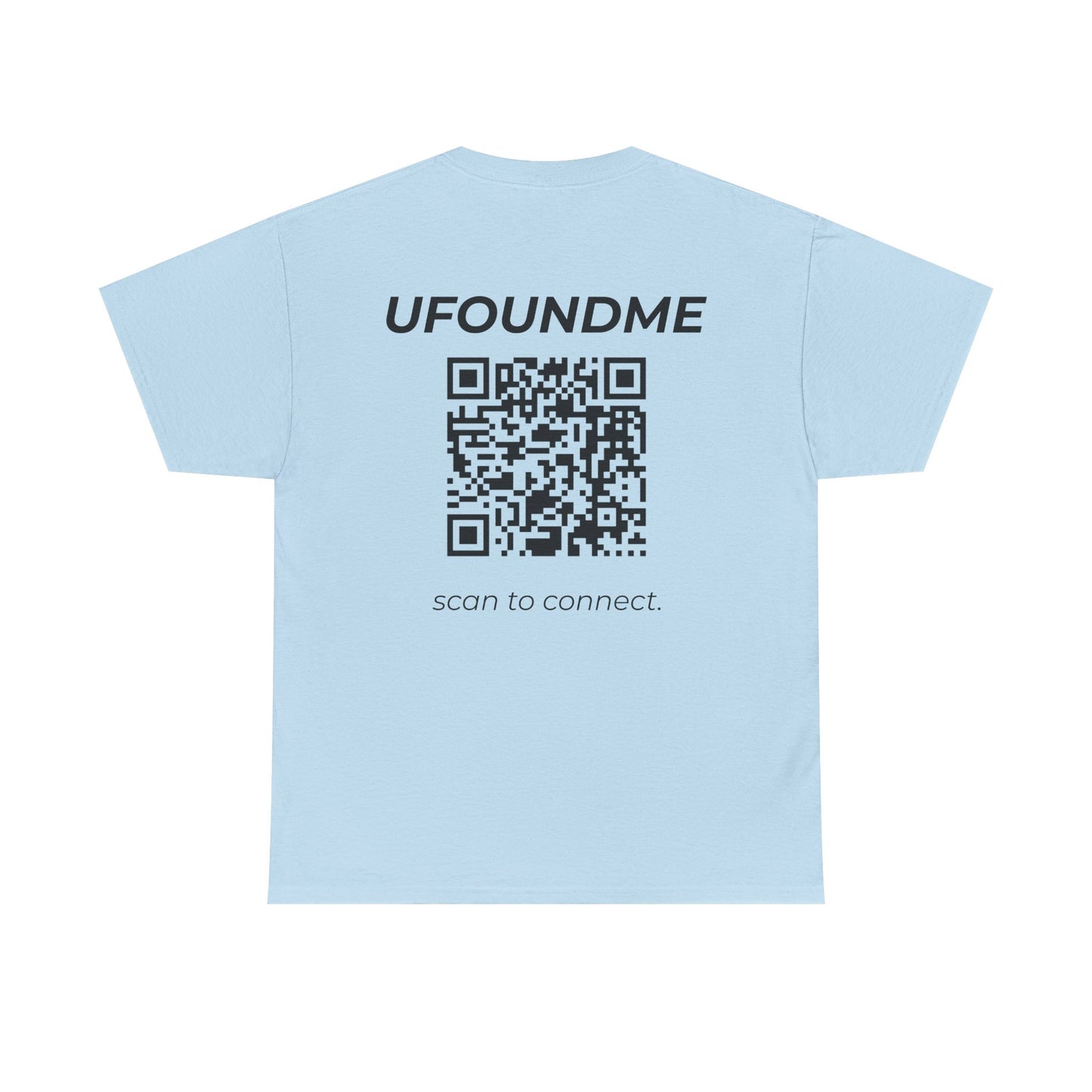 UfoundMe Basic Heavy Cotton Tee – Unisex QR Streetwear Shirt