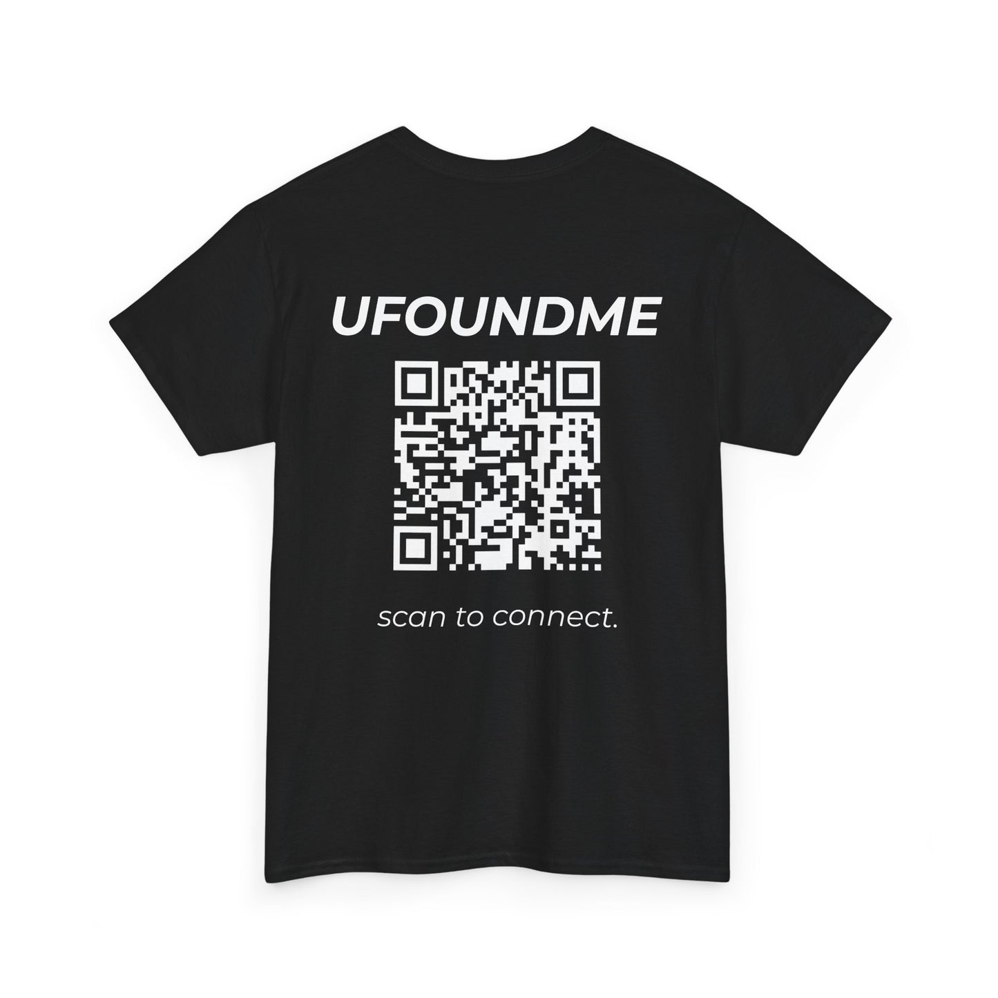 UfoundMe Basic Heavy Cotton Tee – Unisex QR Streetwear Shirt