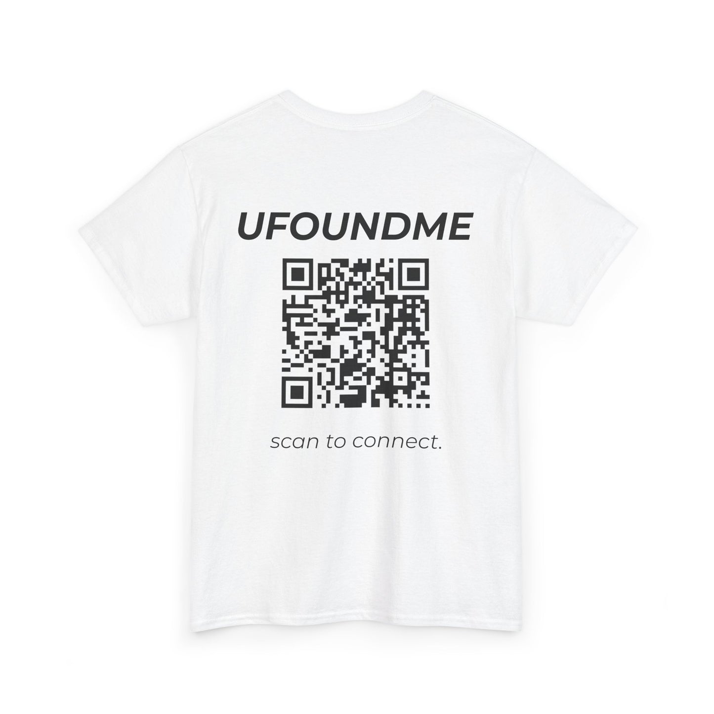 UfoundMe Basic Heavy Cotton Tee – Unisex QR Streetwear Shirt
