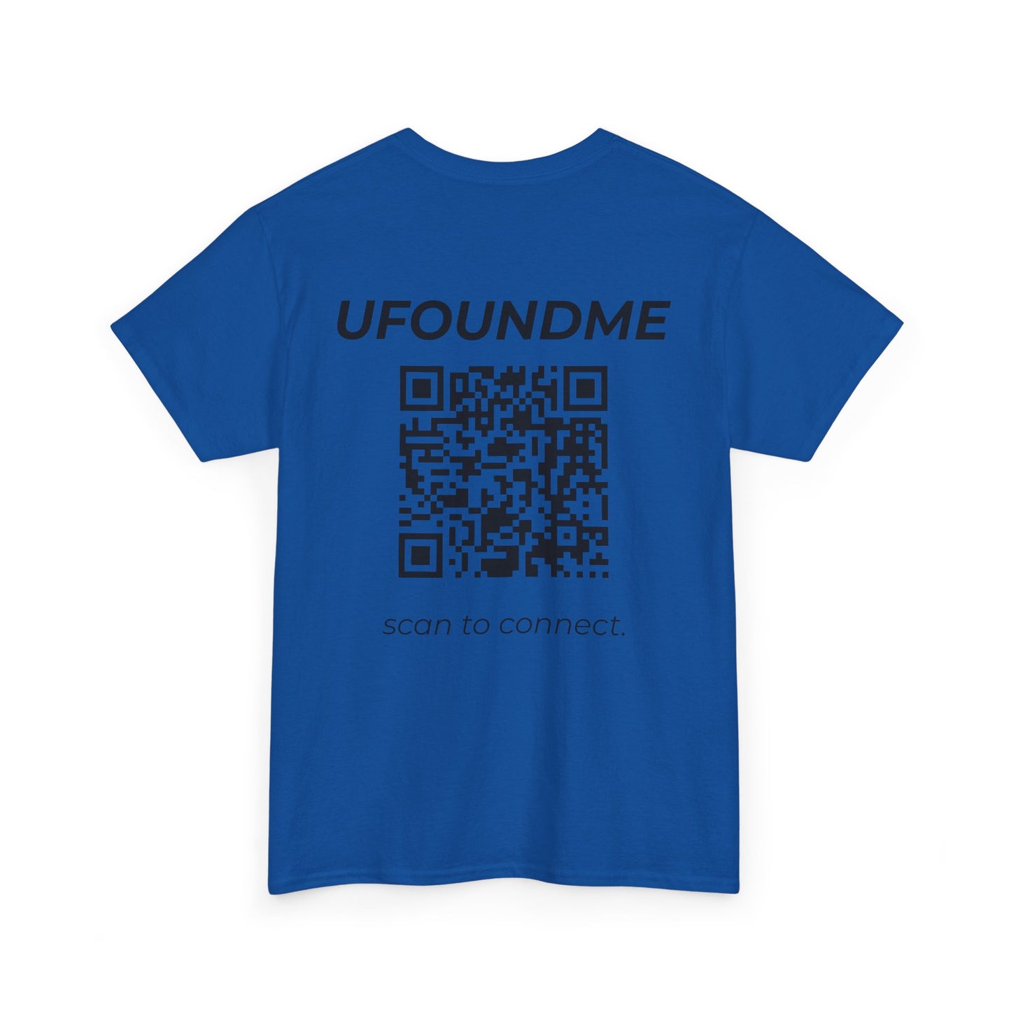 UfoundMe Basic Heavy Cotton Tee – Unisex QR Streetwear Shirt