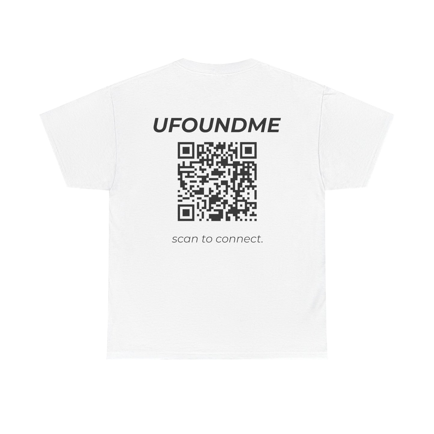 UfoundMe Basic Heavy Cotton Tee – Unisex QR Streetwear Shirt
