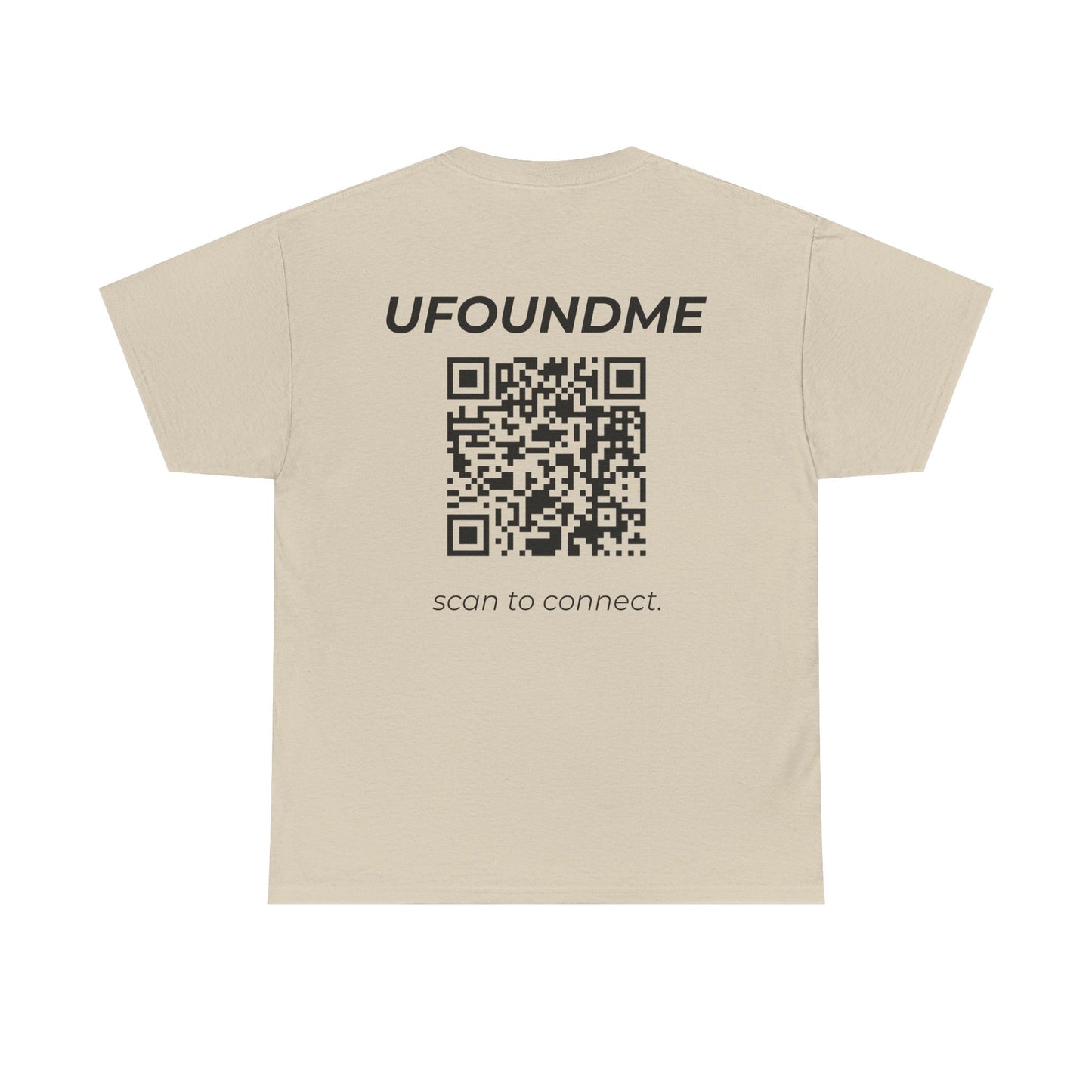 UfoundMe Basic Heavy Cotton Tee – Unisex QR Streetwear Shirt