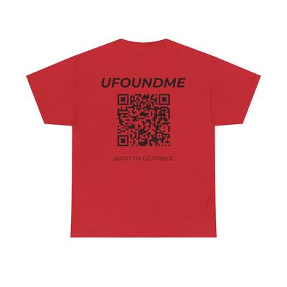 UfoundMe Basic Heavy Cotton Tee – Unisex QR Streetwear Shirt