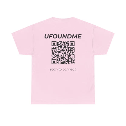 UfoundMe Basic Heavy Cotton Tee – Unisex QR Streetwear Shirt