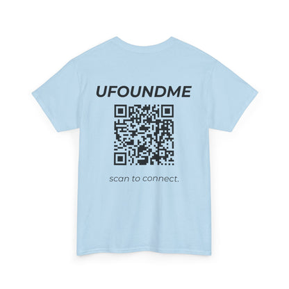 UfoundMe Basic Heavy Cotton Tee – Unisex QR Streetwear Shirt