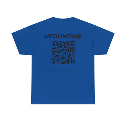 UfoundMe Basic Heavy Cotton Tee – Unisex QR Streetwear Shirt