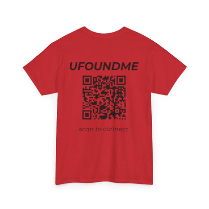 UfoundMe Basic Heavy Cotton Tee – Unisex QR Streetwear Shirt