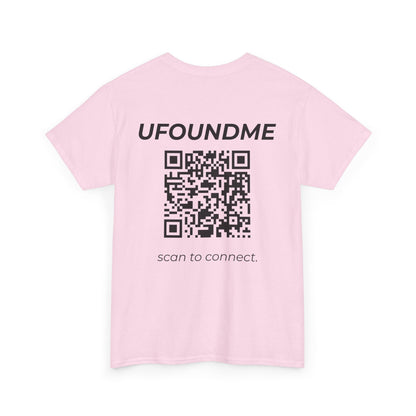 UfoundMe Basic Heavy Cotton Tee – Unisex QR Streetwear Shirt