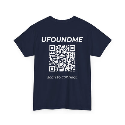 UfoundMe Basic Heavy Cotton Tee – Unisex QR Streetwear Shirt