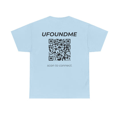 UfoundMe Basic Heavy Cotton Tee – Unisex QR Streetwear Shirt