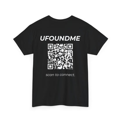 UfoundMe Basic Heavy Cotton Tee – Unisex QR Streetwear Shirt
