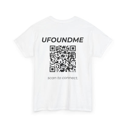 UfoundMe Basic Heavy Cotton Tee – Unisex QR Streetwear Shirt