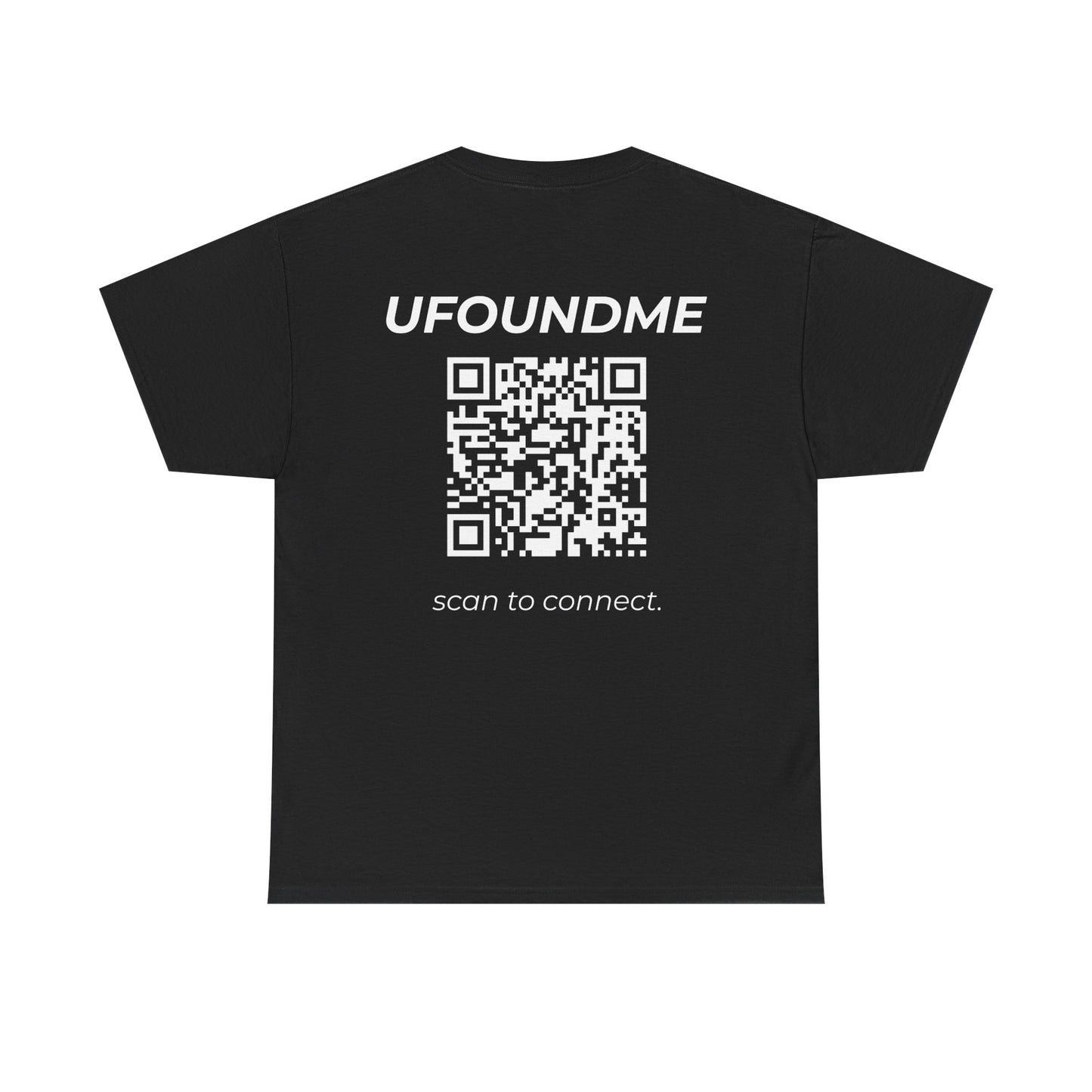 UfoundMe Basic Heavy Cotton Tee – Unisex QR Streetwear Shirt