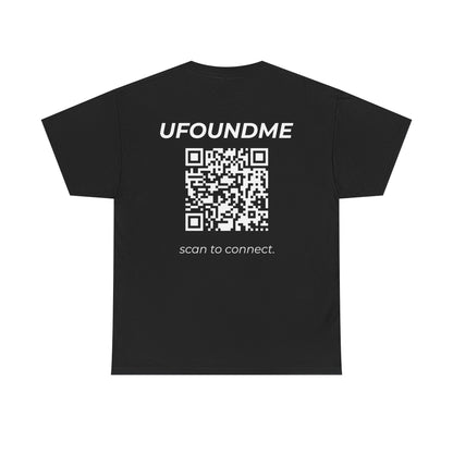UfoundMe Basic Heavy Cotton Tee – Unisex QR Streetwear Shirt