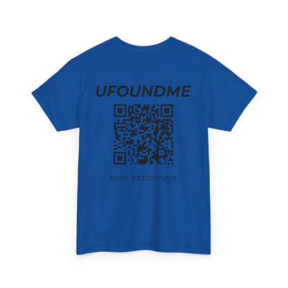 UfoundMe Basic Heavy Cotton Tee – Unisex QR Streetwear Shirt