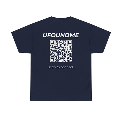 UfoundMe Basic Heavy Cotton Tee – Unisex QR Streetwear Shirt